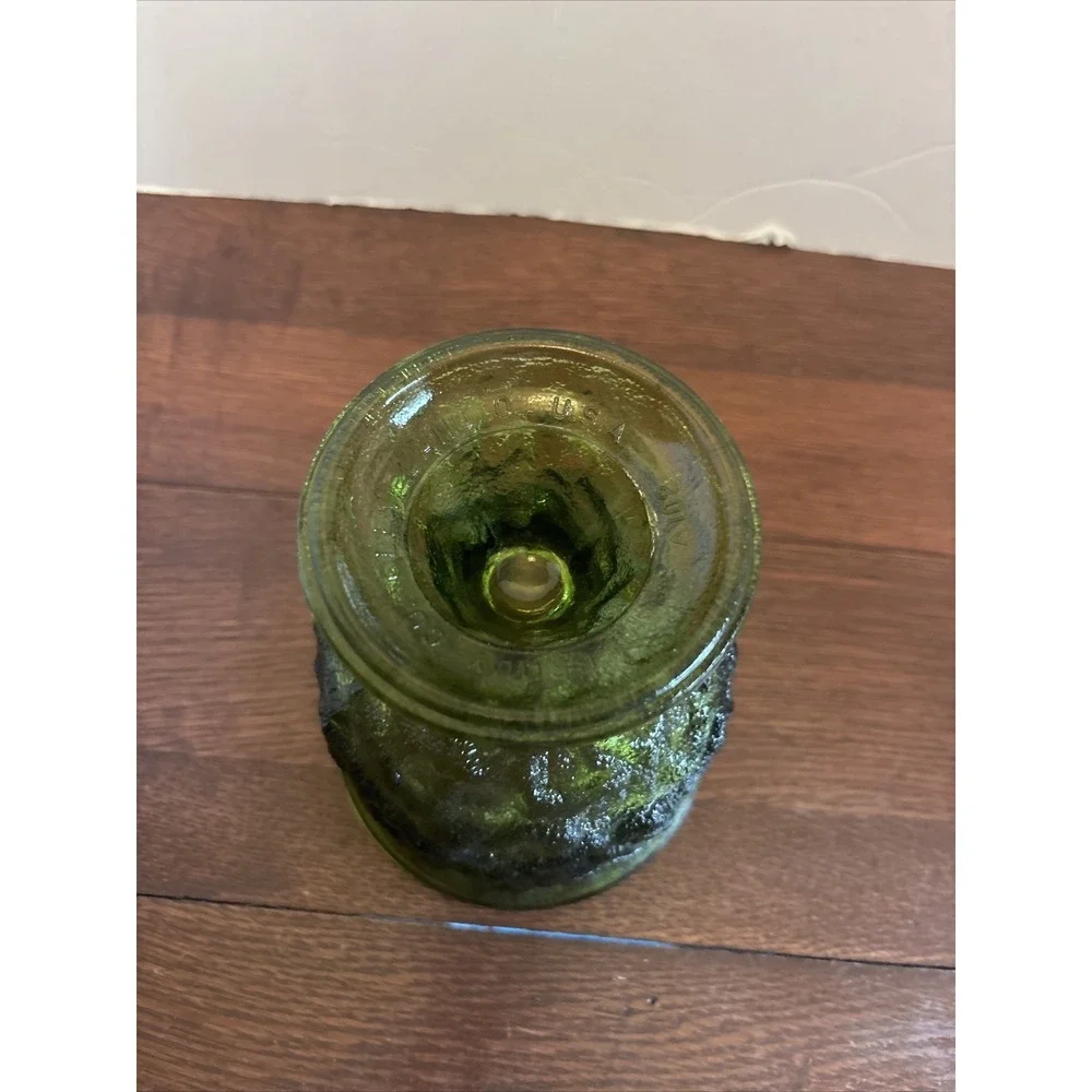 E.O. Brody Green Glass Goblet 1960's Vintage Candy Dish Planter Compote A102